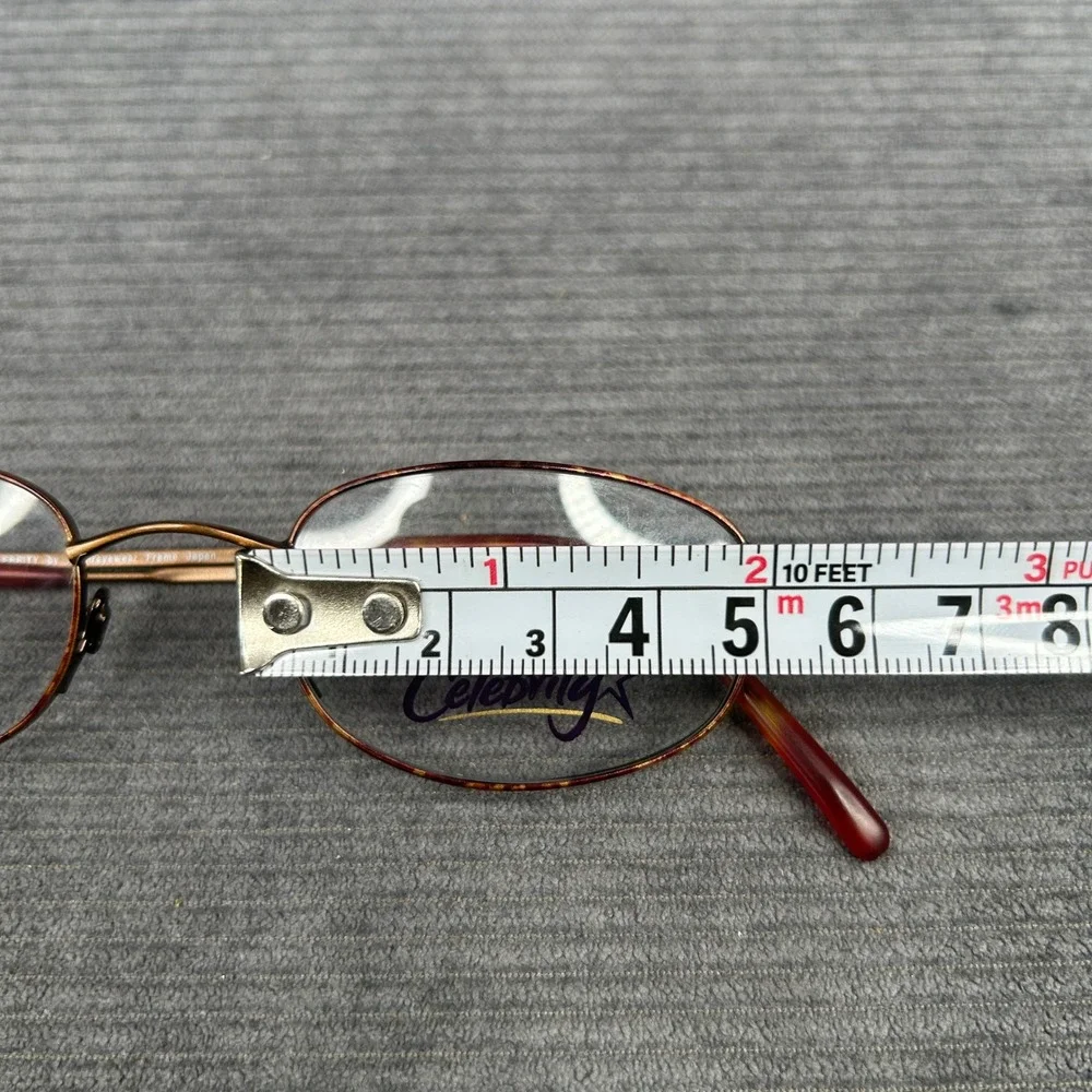 Celebrity by Altair Eyewear Titanium Antique Brown Demi Oval Eyeglass Frames 145